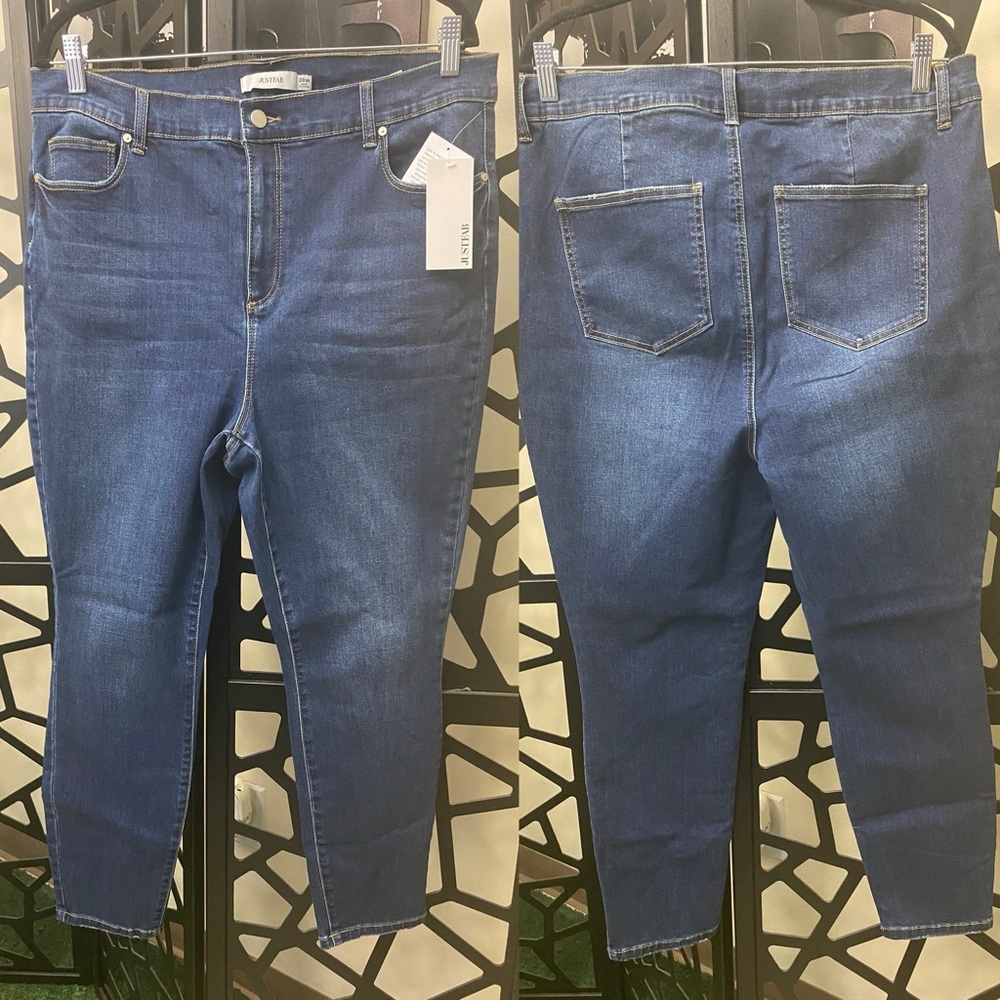 JustFab Dark Blue Denim Jeans